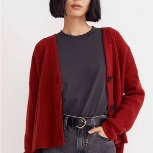 NWT Madewell Cameron Ribbed Cardigan Sweater